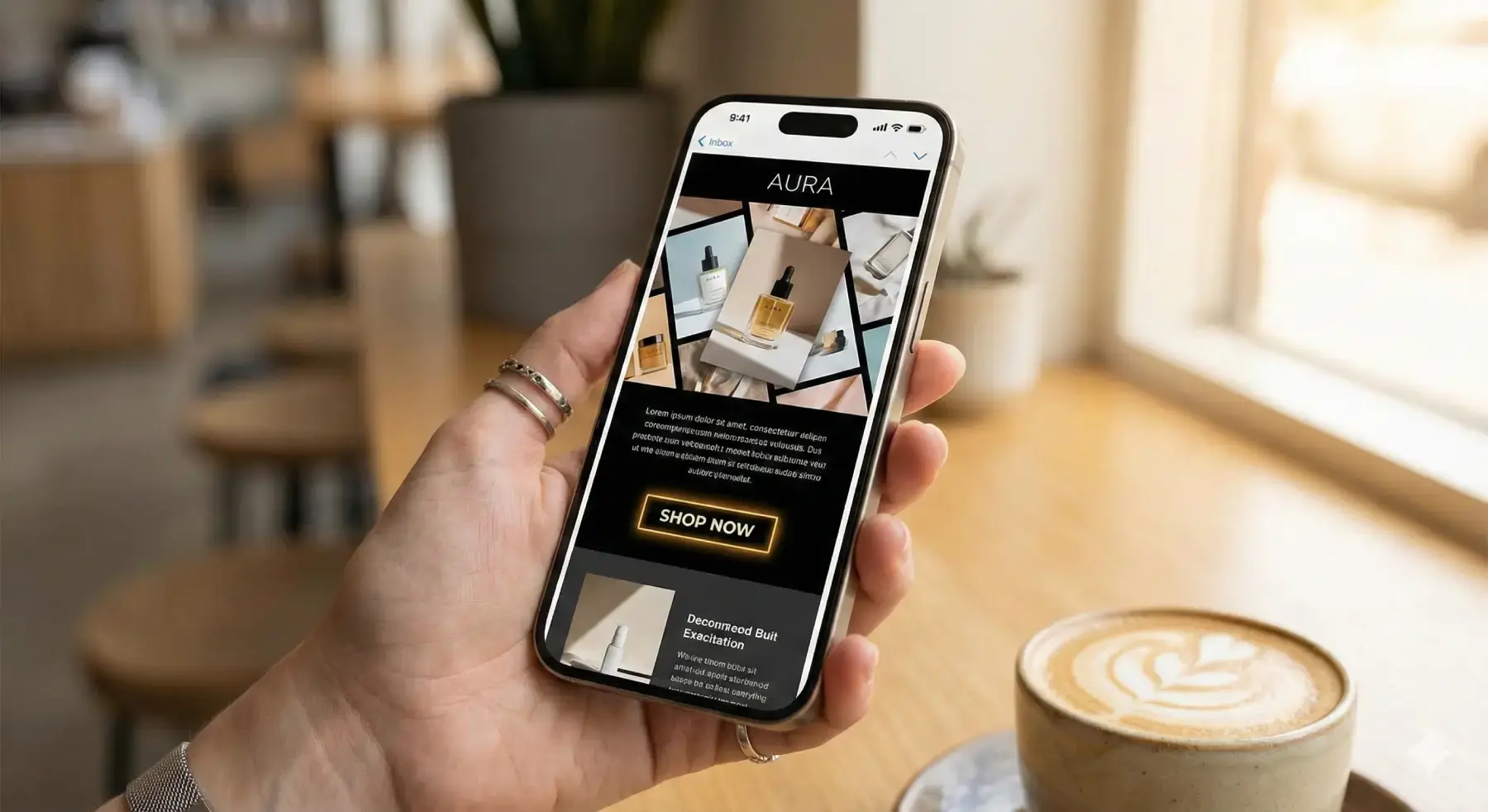 A custom-designed, responsive HubSpot marketing email developed by 2CUBE Studio displayed on a smartphone.